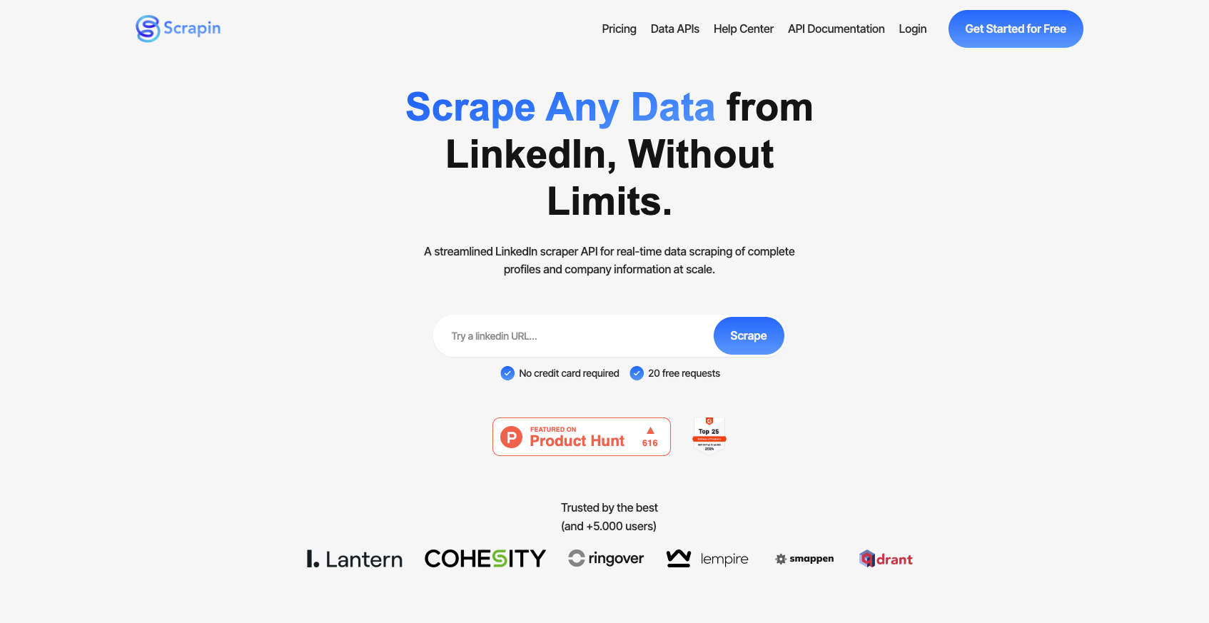 ScrapIn - LinkedIn Scraper without limit